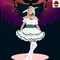 Womens Southern Belle Costume White Dress with Green Ribbon Trim Halloween Party